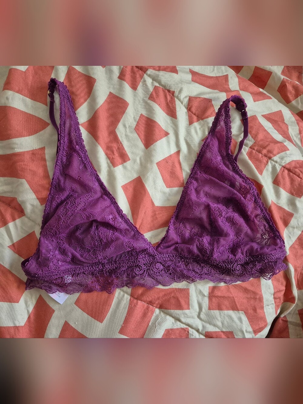 OFU Purple Lace Triangle Bralette